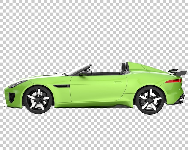 Sportwagen op transparante achtergrond. 3d-rendering - illustratie
