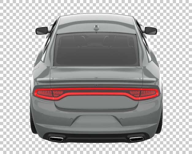 Sportwagen op transparante achtergrond. 3D-rendering - illustratie