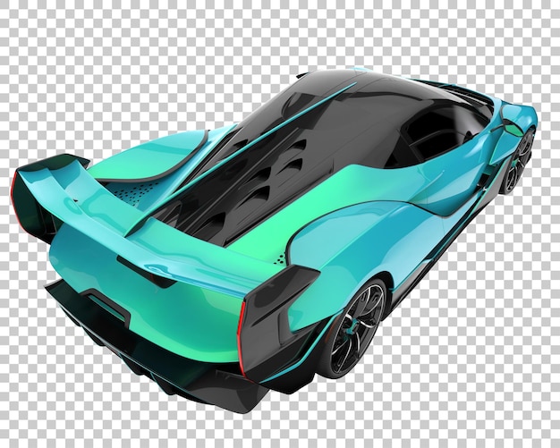 PSD sportwagen op transparante achtergrond. 3d-rendering - illustratie