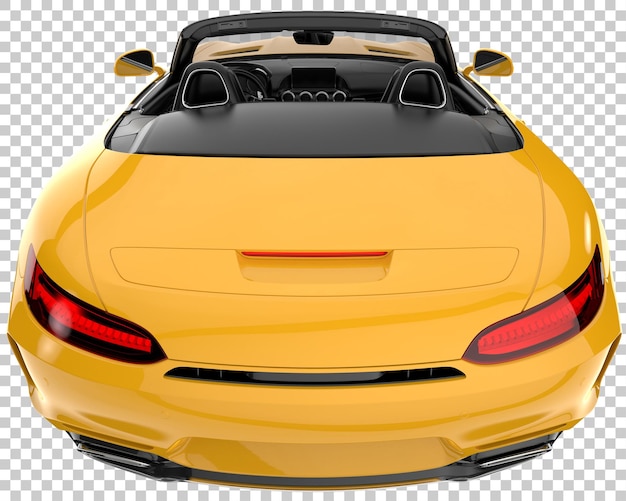 Sportwagen op transparante achtergrond. 3D-rendering - illustratie