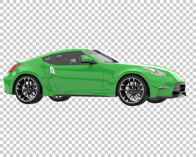 Sportwagen op transparante achtergrond. 3D-rendering - illustratie