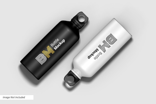 Sporty water bottle mockup