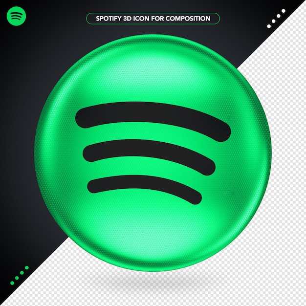 Spotify Ellipse isolato nel rendering 3d
