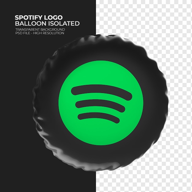 PSD spotify 로고 3d 풍선