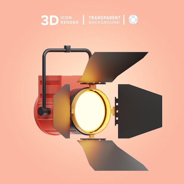 PSD spotlight 3d-illustratie weergeven