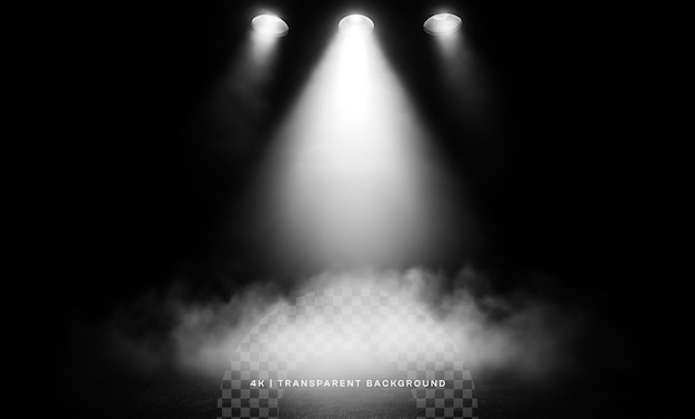 Spotlight podium licht effect op transparante overlay