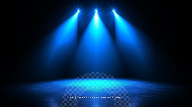 Spotlight podium licht effect op transparante overlay