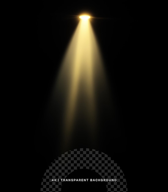 Spotlight podium licht effect op transparante overlay