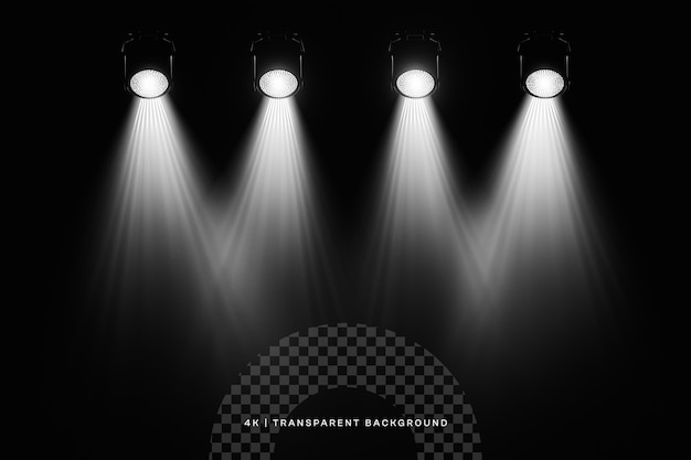 Spotlight scenebelysningseffekt på transparent overlay