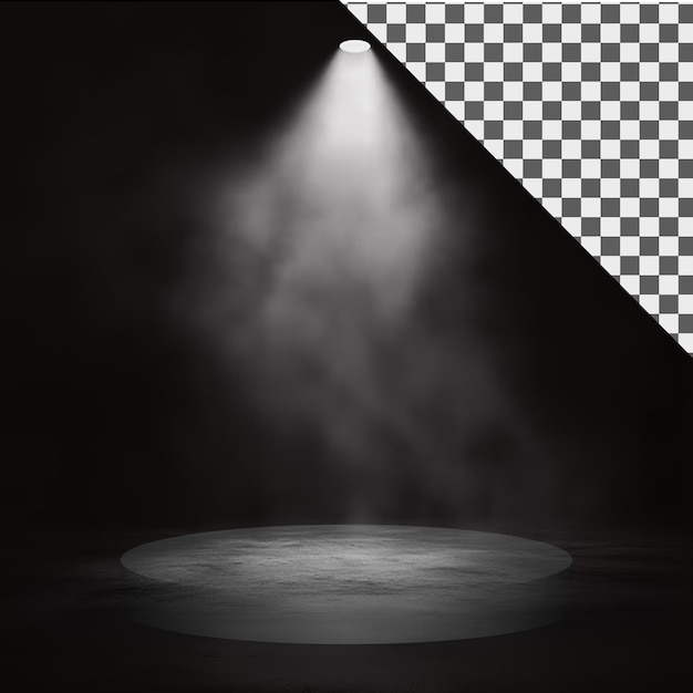 Spotlight on Stage with Smoke and Illumination