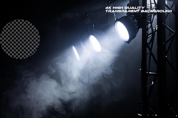 Прожекторы со сцены светящиеся световые эффекты изолированный прозрачный фон
