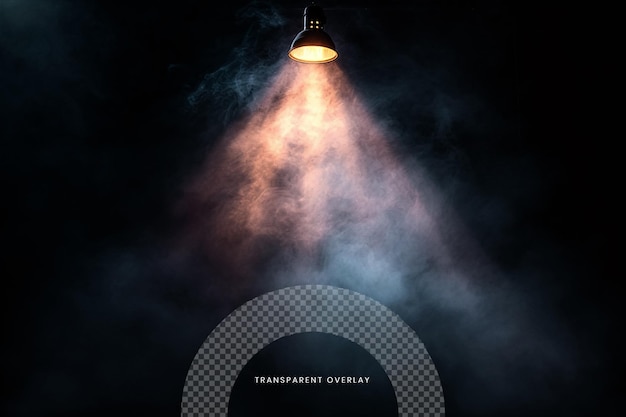 Spotlights stage lighting beam VFX overlay effect on transparent background