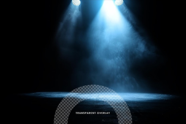 spotlights stage lighting beam vfx overlay effect on transparent background