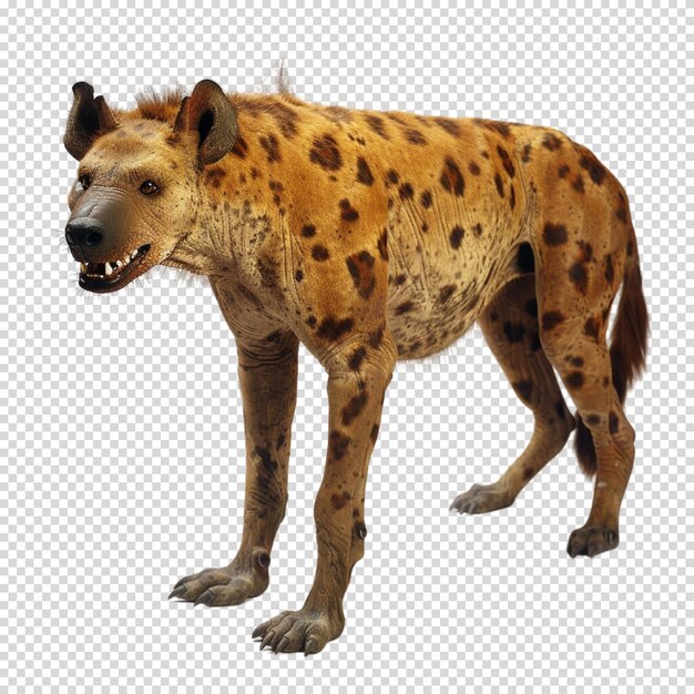 PSD spotted hyena isolated on transparent background