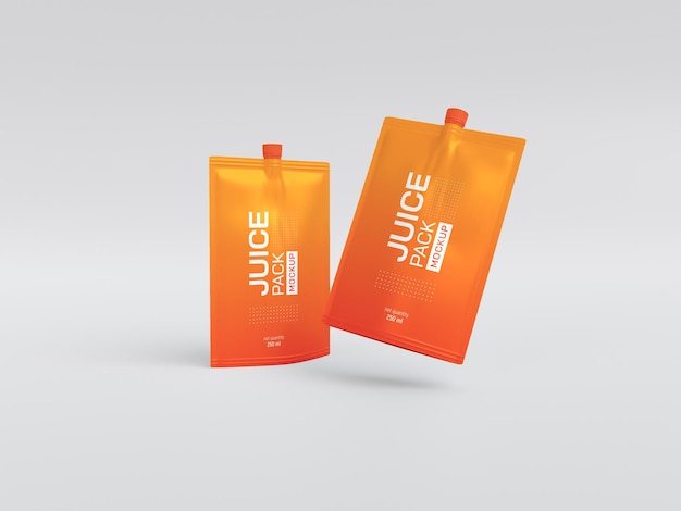 Spout juice pack mockup