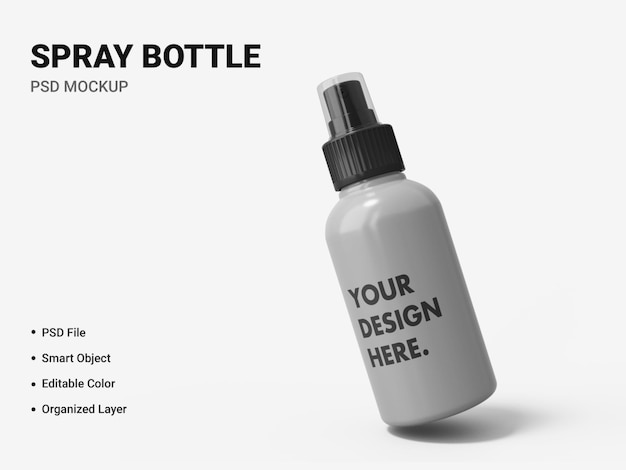 Spray bottle mockup design isolato