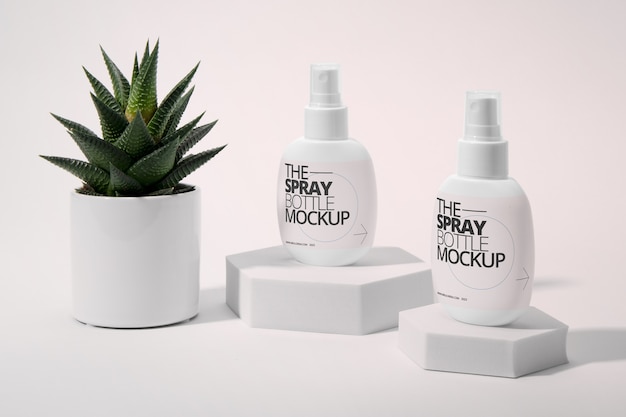 Spray bottle mockup design