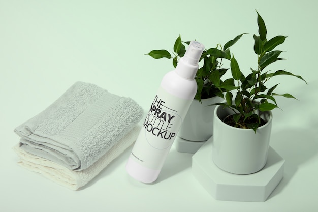 PSD spray bottle mockup design