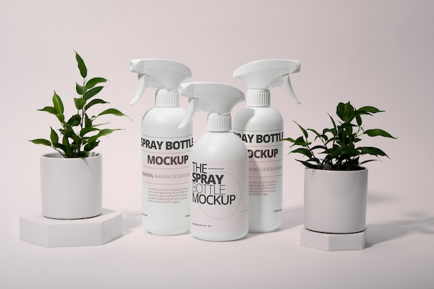 PSD spray bottle mockup design