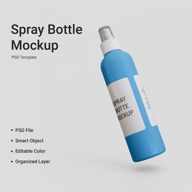 Spray bottle mockup isolated