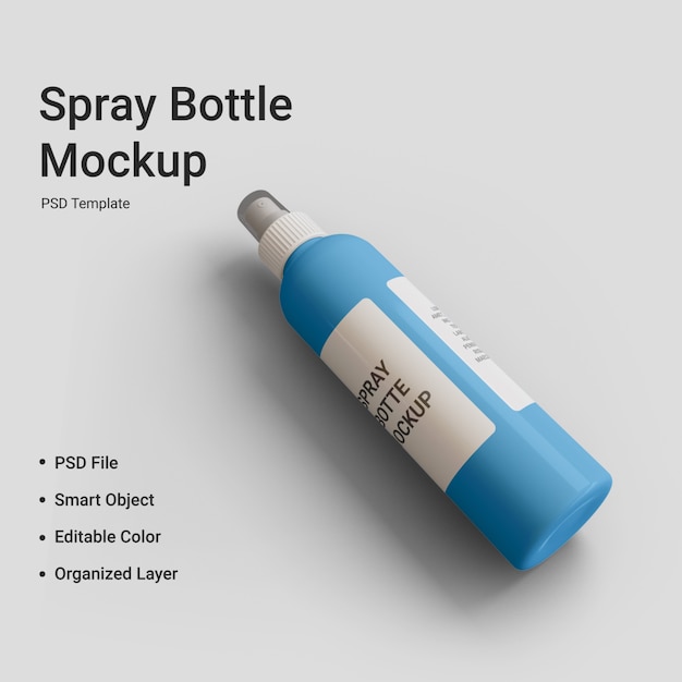 Spray bottle mockup isolated