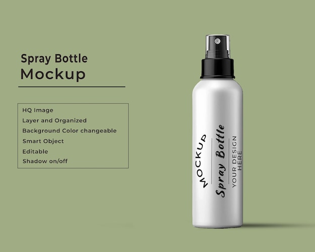 PSD spray bottle mockup psd template