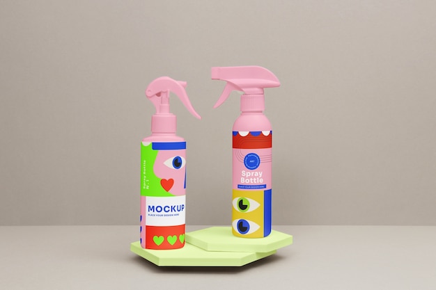 PSD spray bottle mockup