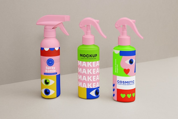 PSD spray bottle mockup