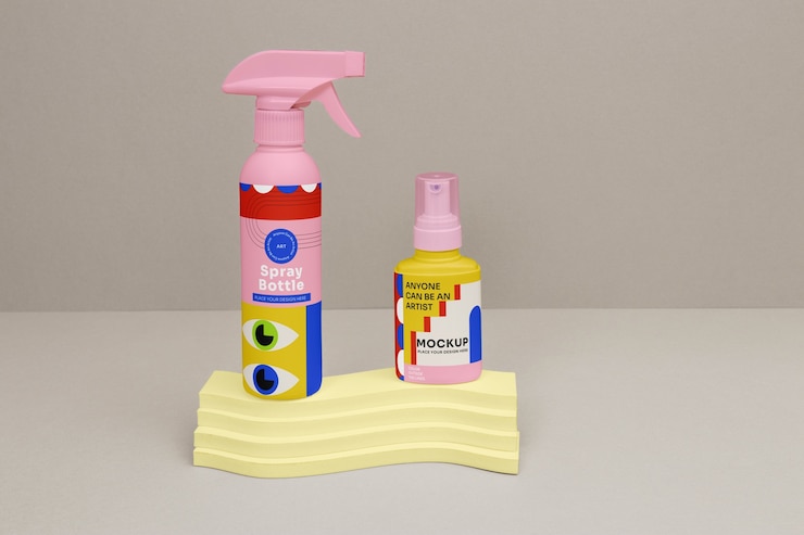 PSD spray bottle mockup