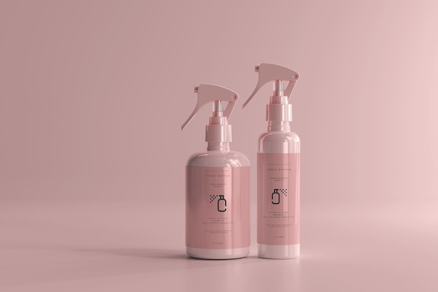 Spray bottle mockup