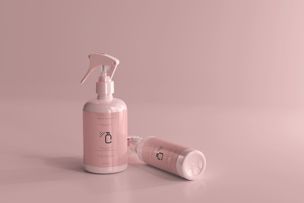 spray bottle mockup