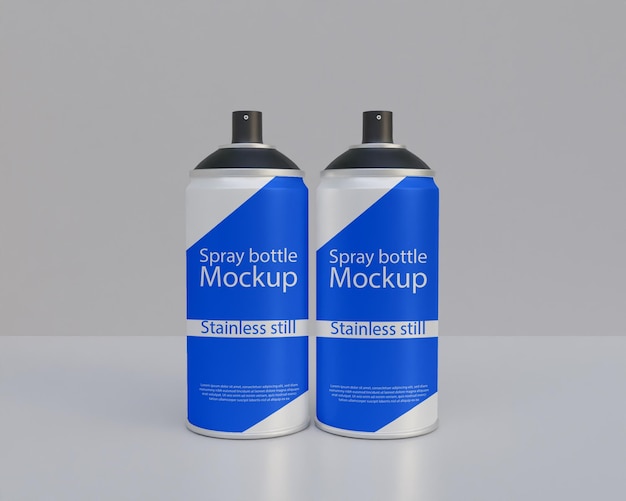 PSD mockup della bottiglia spray