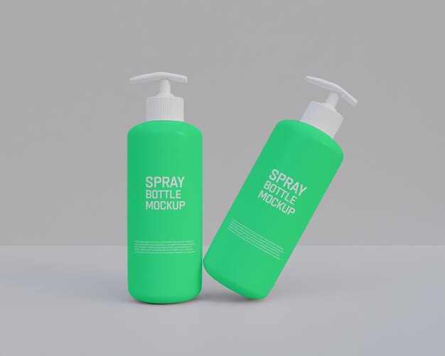 PSD mockup della bottiglia spray