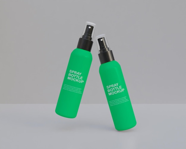 PSD mockup della bottiglia spray