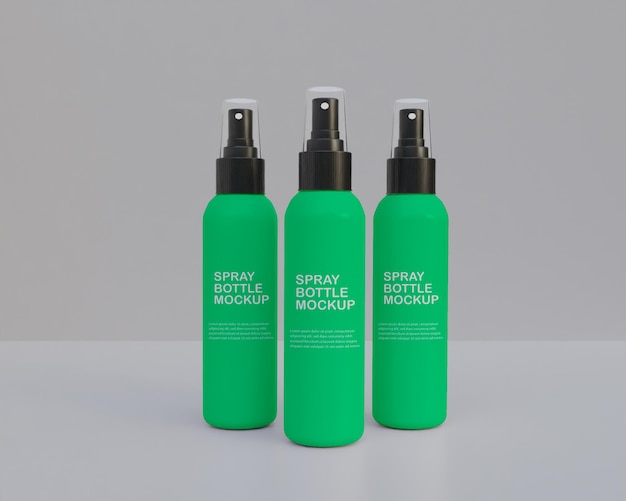 PSD mockup della bottiglia spray