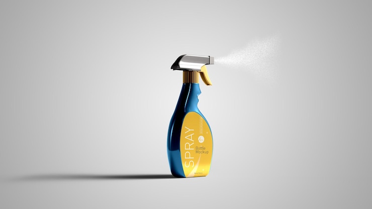 PSD spray bottle mockup