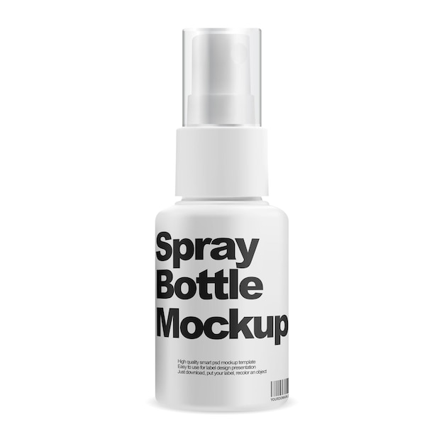 PSD spray bottle psd template mist spray cosmetic container mockup