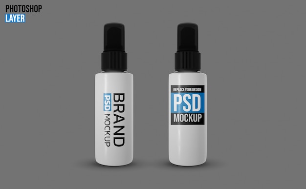 Spray bottles mockup