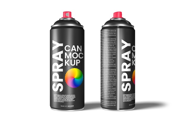 Mockup di bomboletta spray psd