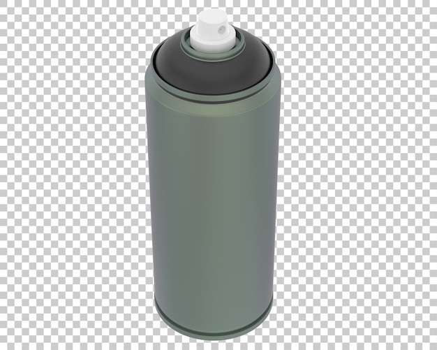 Spray can on transparent background 3d rendering illustration