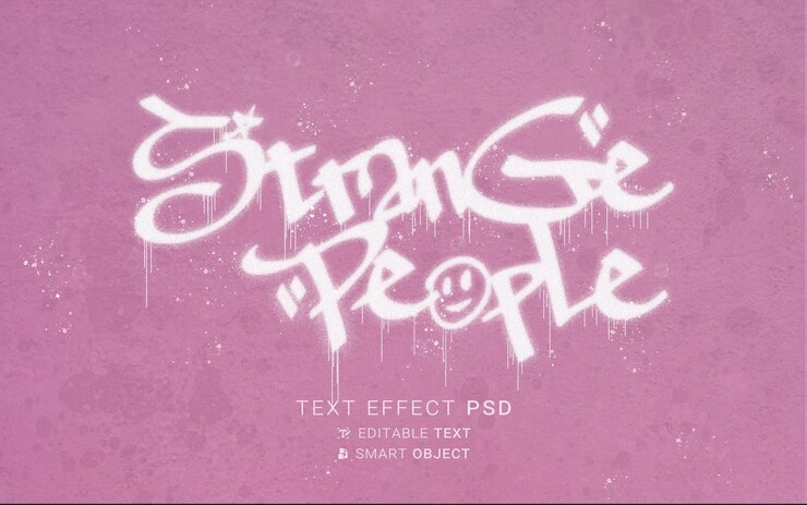 PSD spray paint graffiti text effect psd