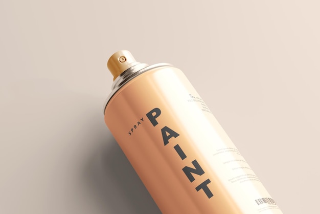 PSD spray paint kan mockup