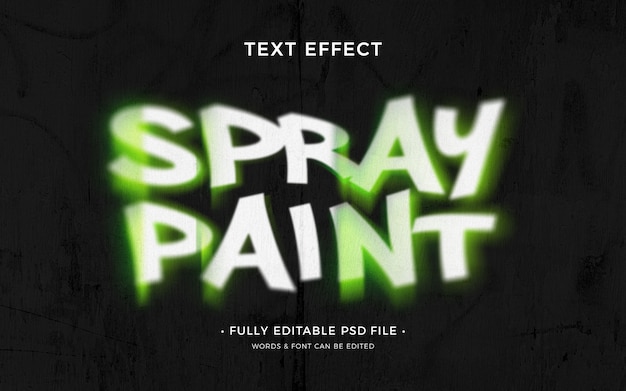 PSD spray paint text effect