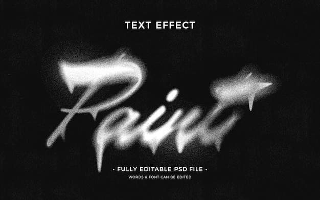 PSD spray paint text effect