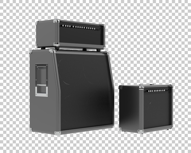 PSD spreker geïsoleerd op doorzichtige achtergrond 3d-weergave illustratie