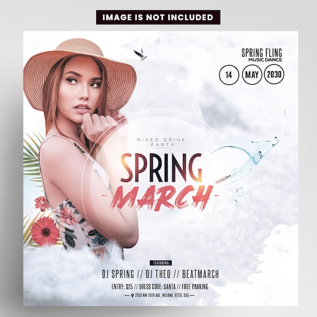Spring Begins Event Party Flyer Design