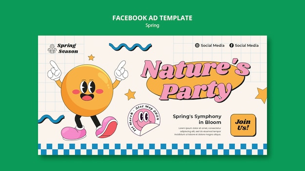 PSD template di facebook per le celebrazioni primaverili