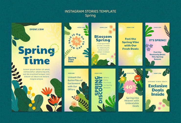 PSD spring celebration instagram stories