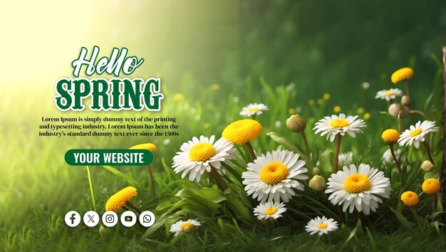 Spring day social media banner