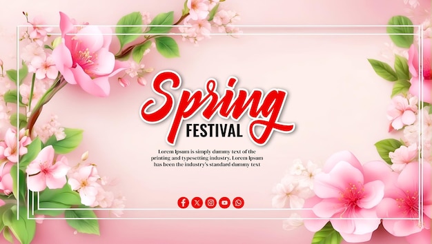 Spring day social media banner